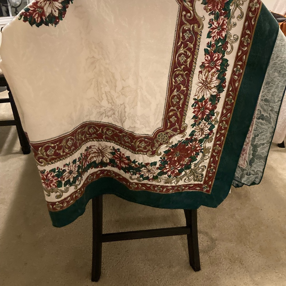Antique Christmas table linen app 55 X 82.